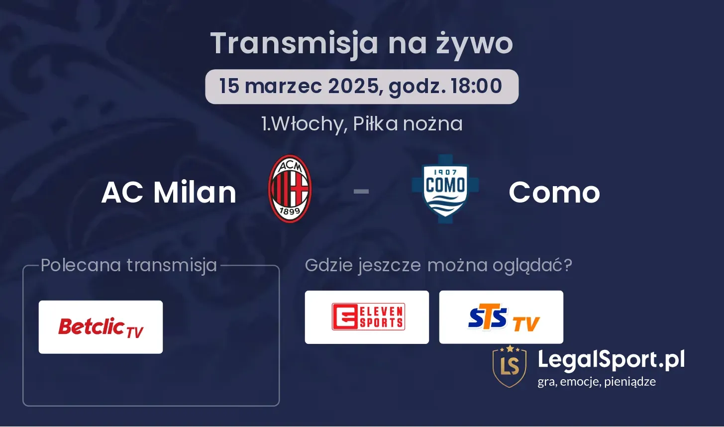 AC Milan - Como gdzie oglądać?