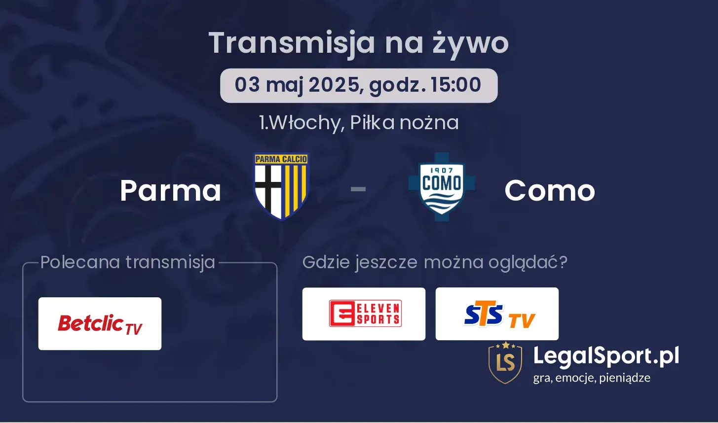 Parma - Como gdzie oglądać?