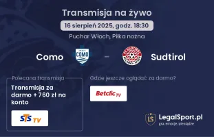 Como - Sudtirol gdzie oglądać?