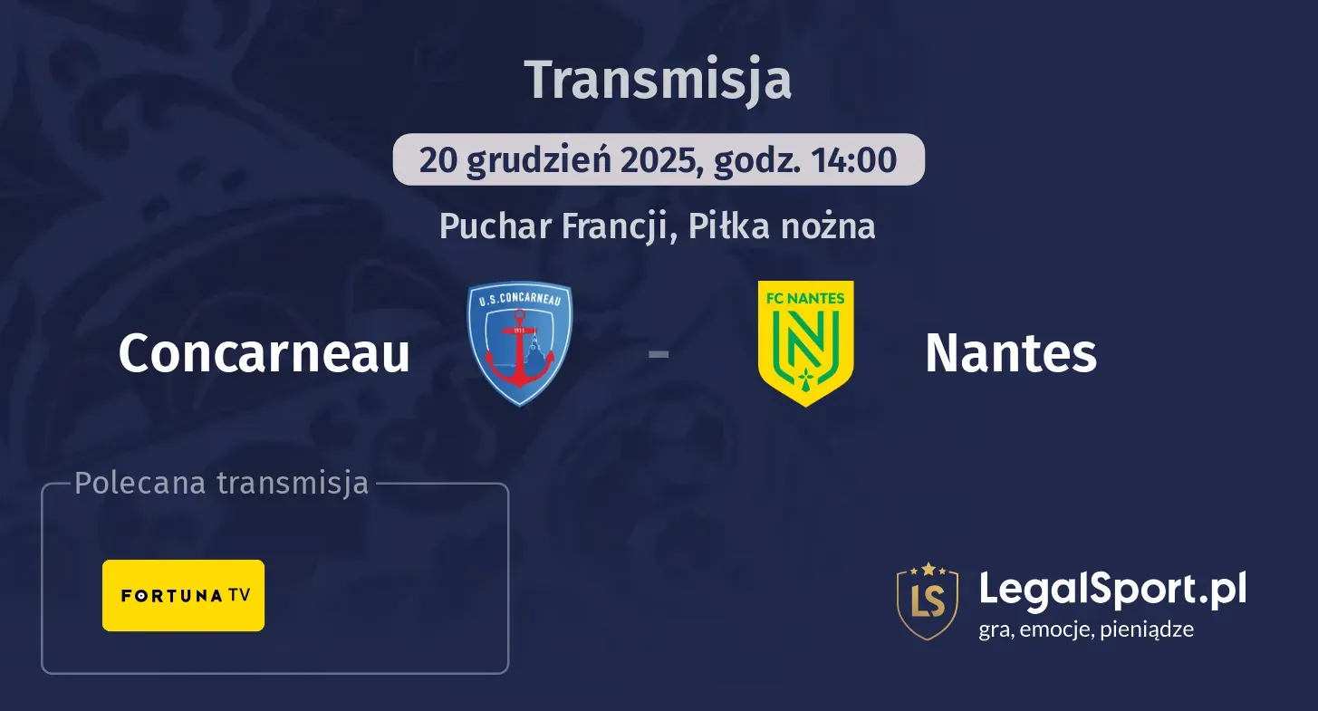 Concarneau - Nantes Transmisje