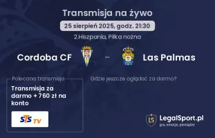 Cordoba CF - Las Palmas gdzie oglądać?