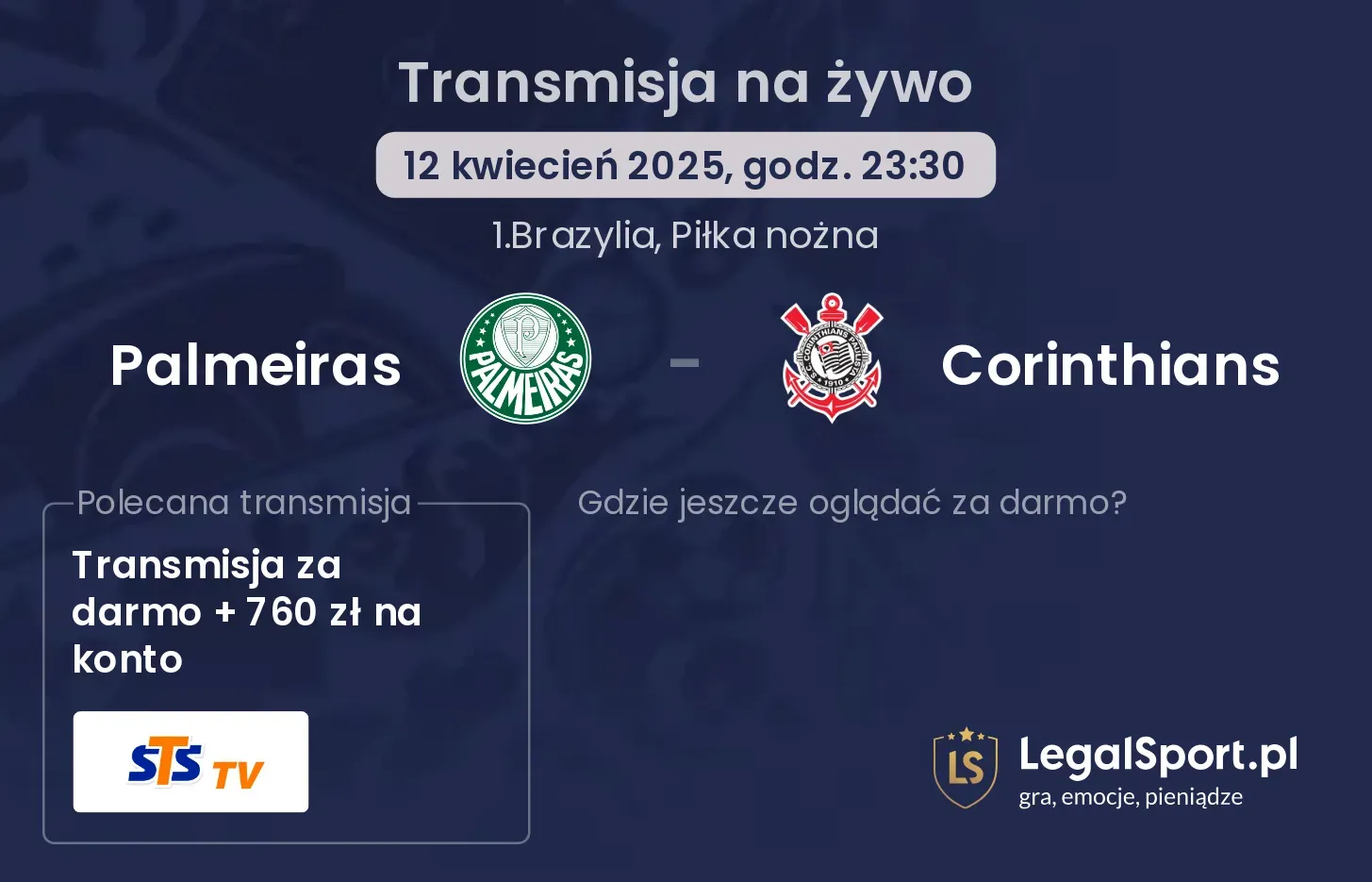 Palmeiras - Corinthians gdzie oglądać?