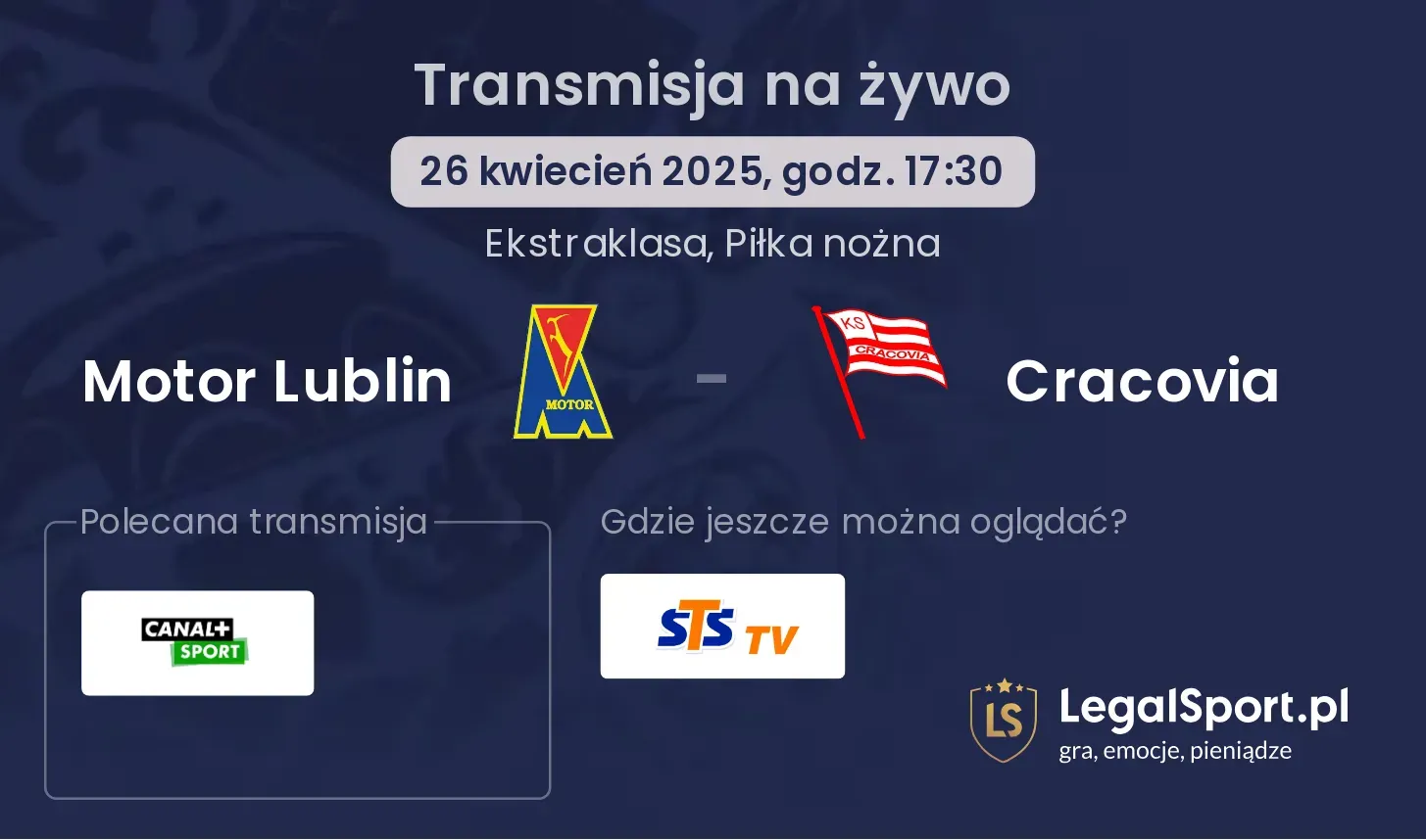 Motor Lublin - Cracovia gdzie oglądać?