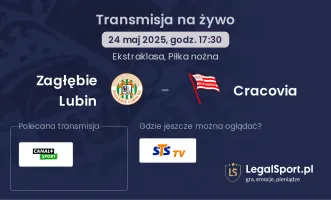 Zagłębie Lubin - Cracovia gdzie oglądać?