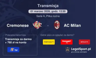 Cremonese - AC Milan gdzie oglądać (01.03.2026)