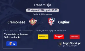 Cremonese - Cagliari gdzie oglądać (08.01.2026)