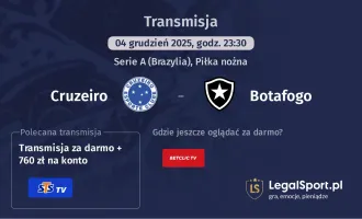 Cruzeiro - Botafogo gdzie oglądać? (04.12)