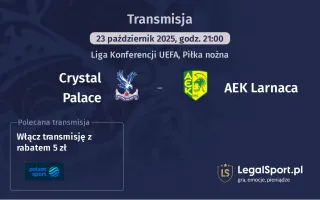 Crystal Palace - AEK Larnaca gdzie oglądać?