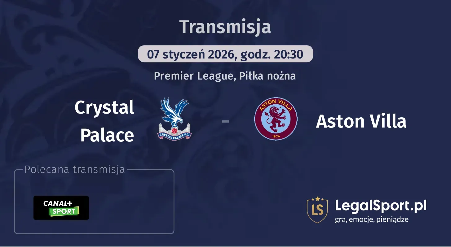 Crystal Palace - Aston Villa Transmisje