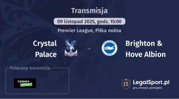 Crystal Palace - Brighton & Hove Albion gdzie oglądać? (09.11)