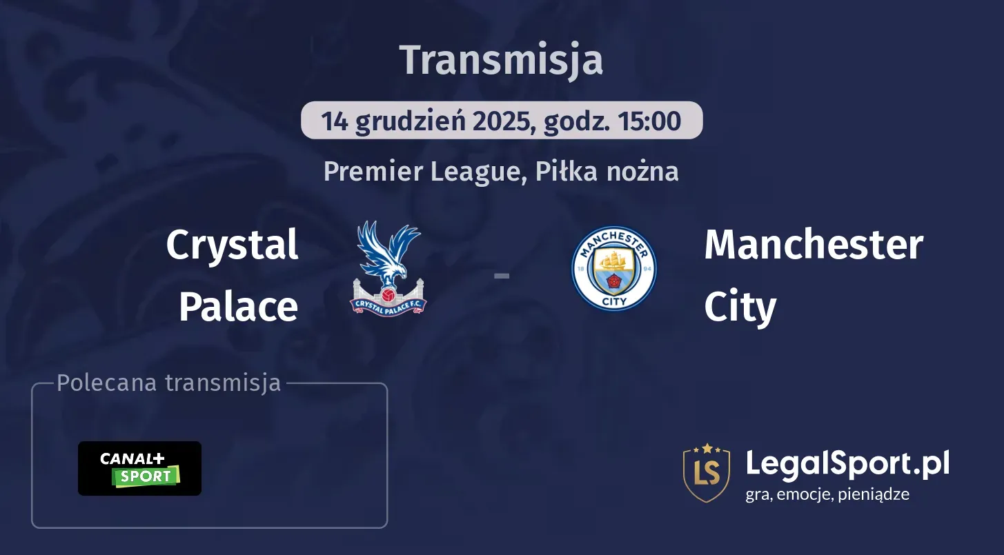 Crystal Palace - Manchester City Transmisje