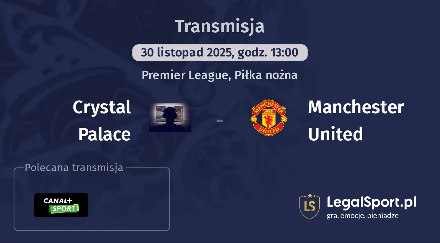 Crystal Palace - Manchester United Transmisje