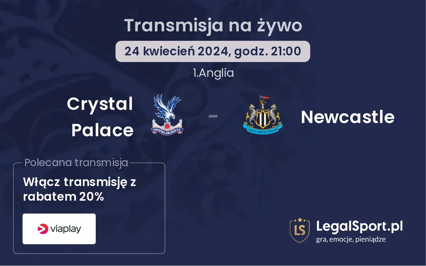 Crystal Palace - Newcastle transmisja na żywo