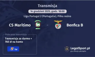 CS Marítimo - Benfica B gdzie oglądać? (14.12)
