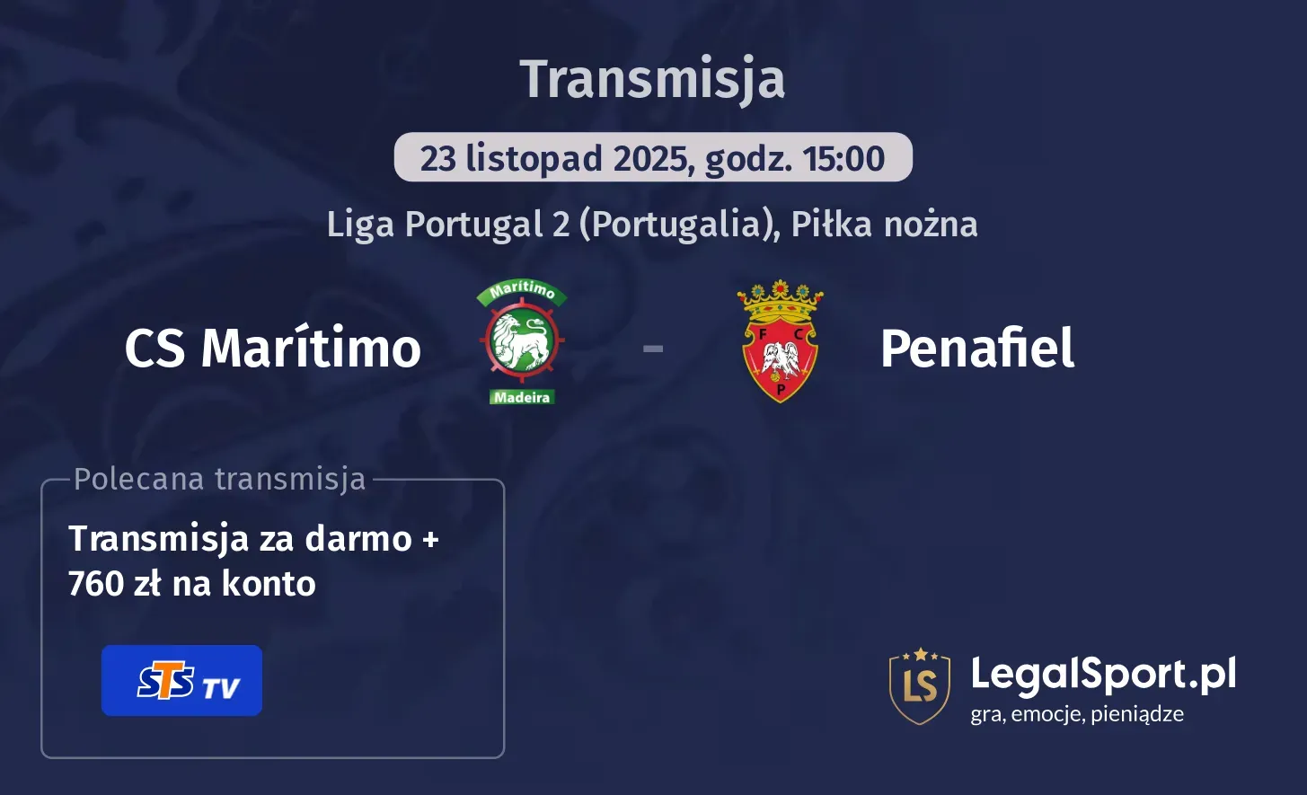 CS Marítimo - Penafiel Transmisje