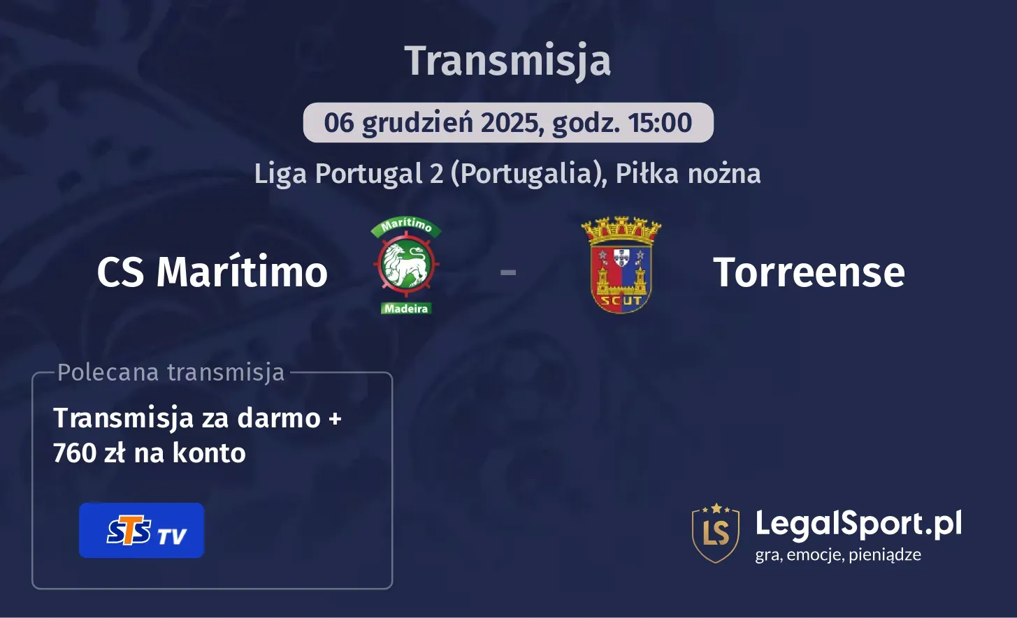 CS Marítimo - Torreense Transmisje