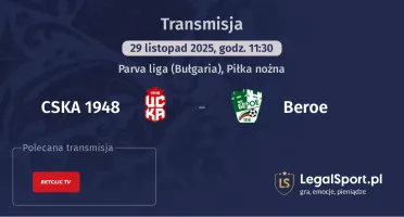 CSKA 1948 - Beroe gdzie oglądać? (29.11)