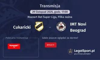 Cukaricki - IMT Novi Beograd gdzie oglądać? (29.11)