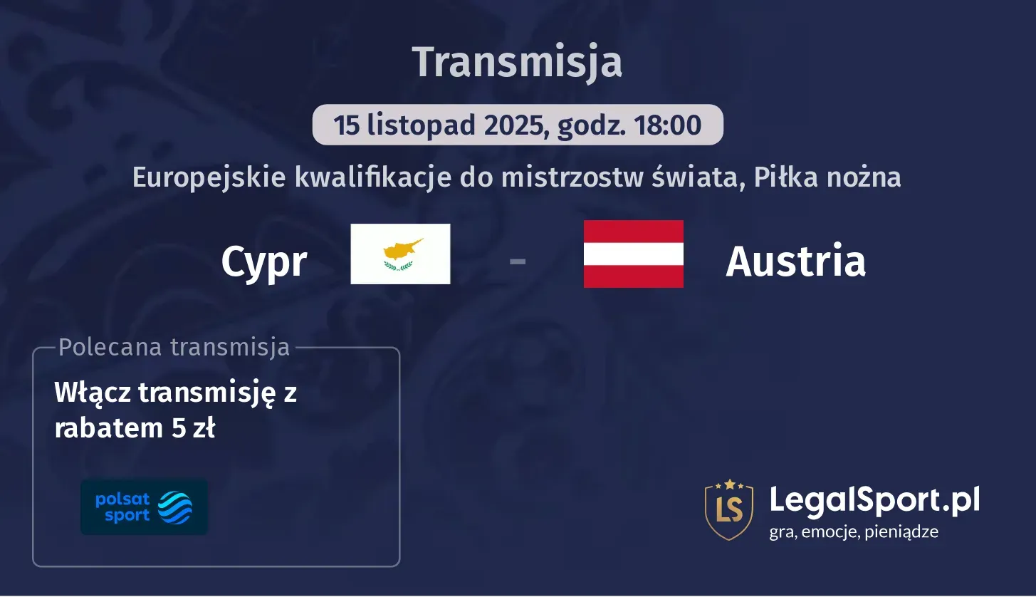 Cypr - Austria Transmisje