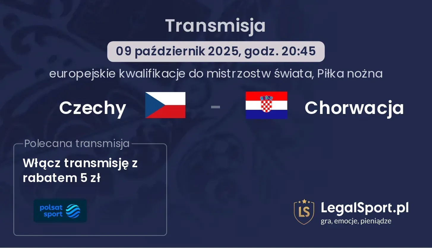 Czechy - Chorwacja gdzie oglądać?