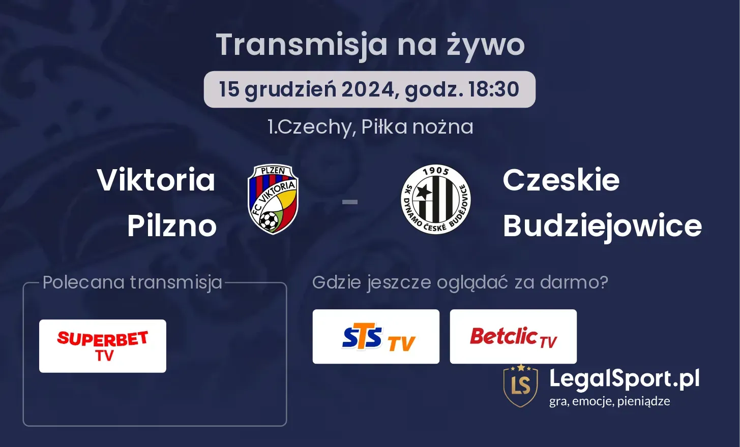 Viktoria Pilzno - Czeskie Budziejowice gdzie oglądać transmisję?