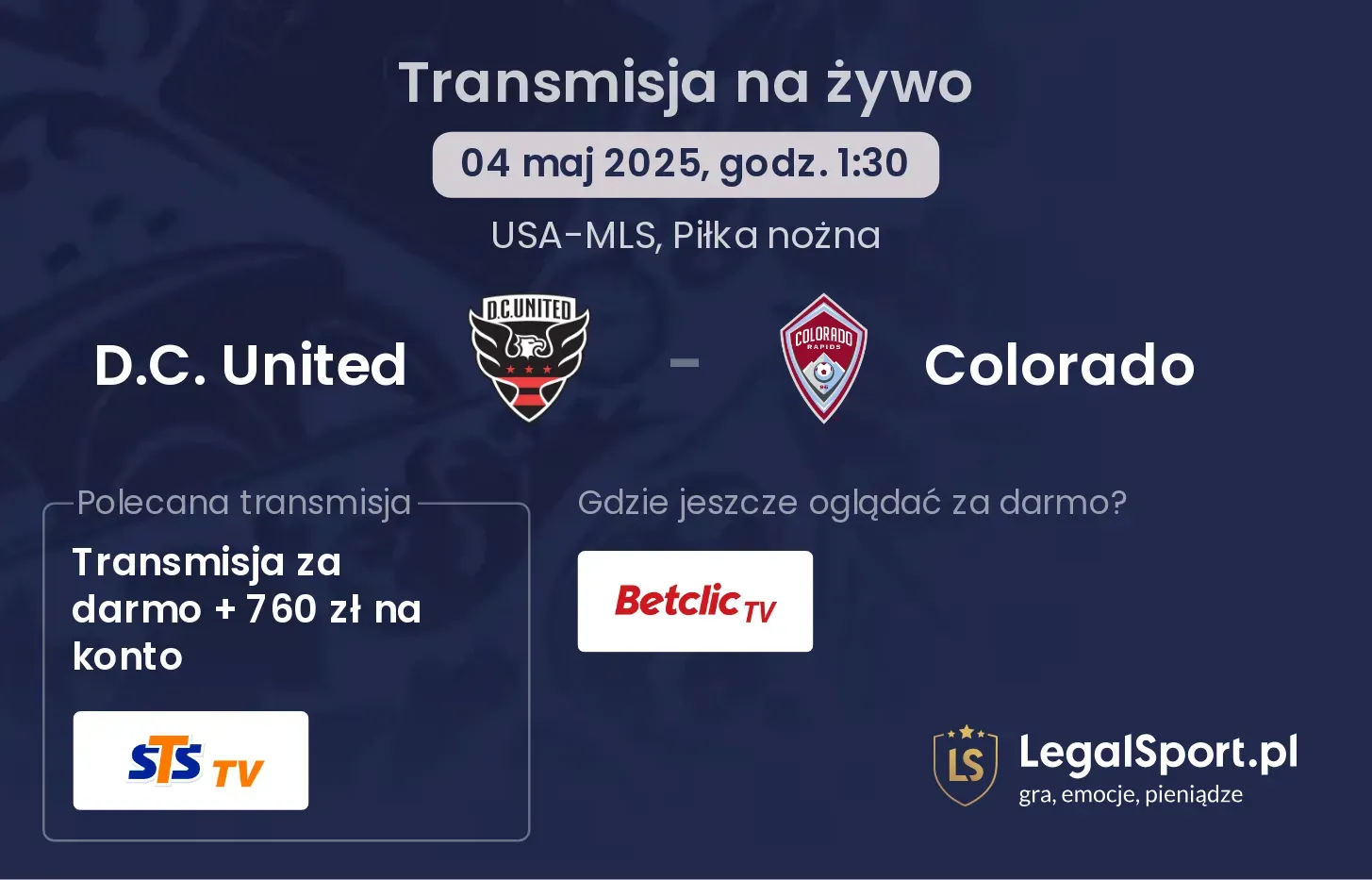 D.C. United - Colorado transmisja na żywo