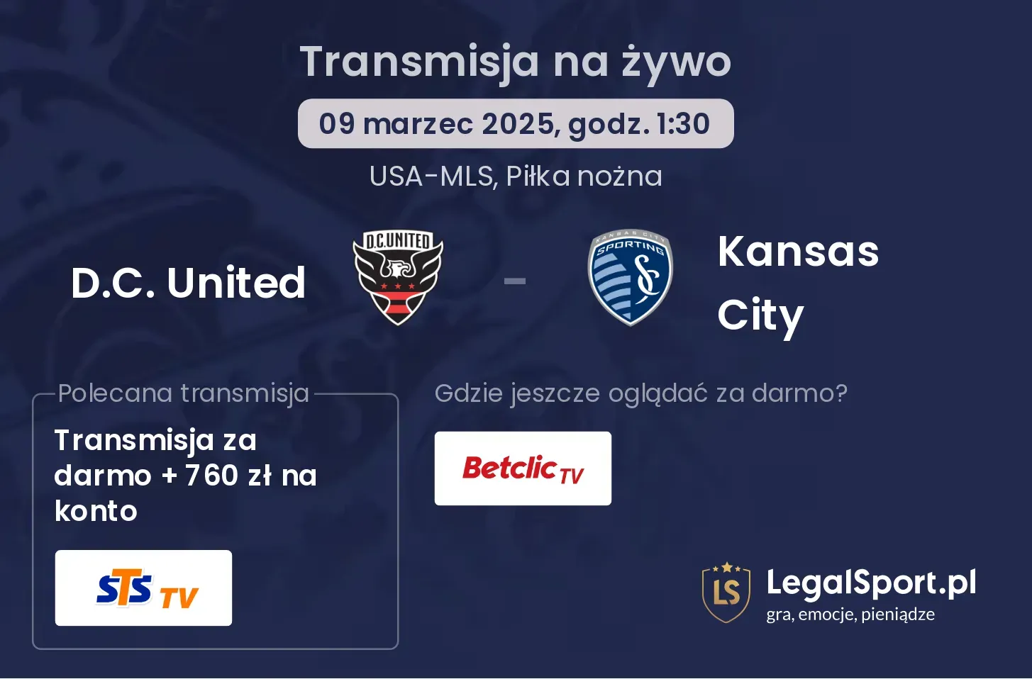 D.C. United - Kansas City gdzie oglądać?