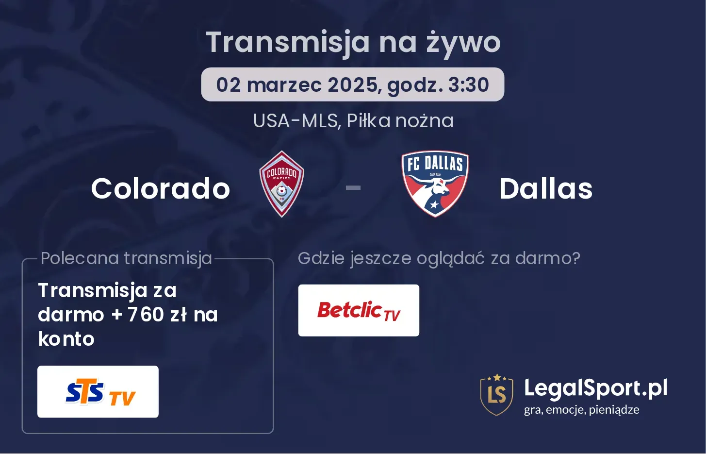 Colorado - Dallas gdzie oglądać transmisję?