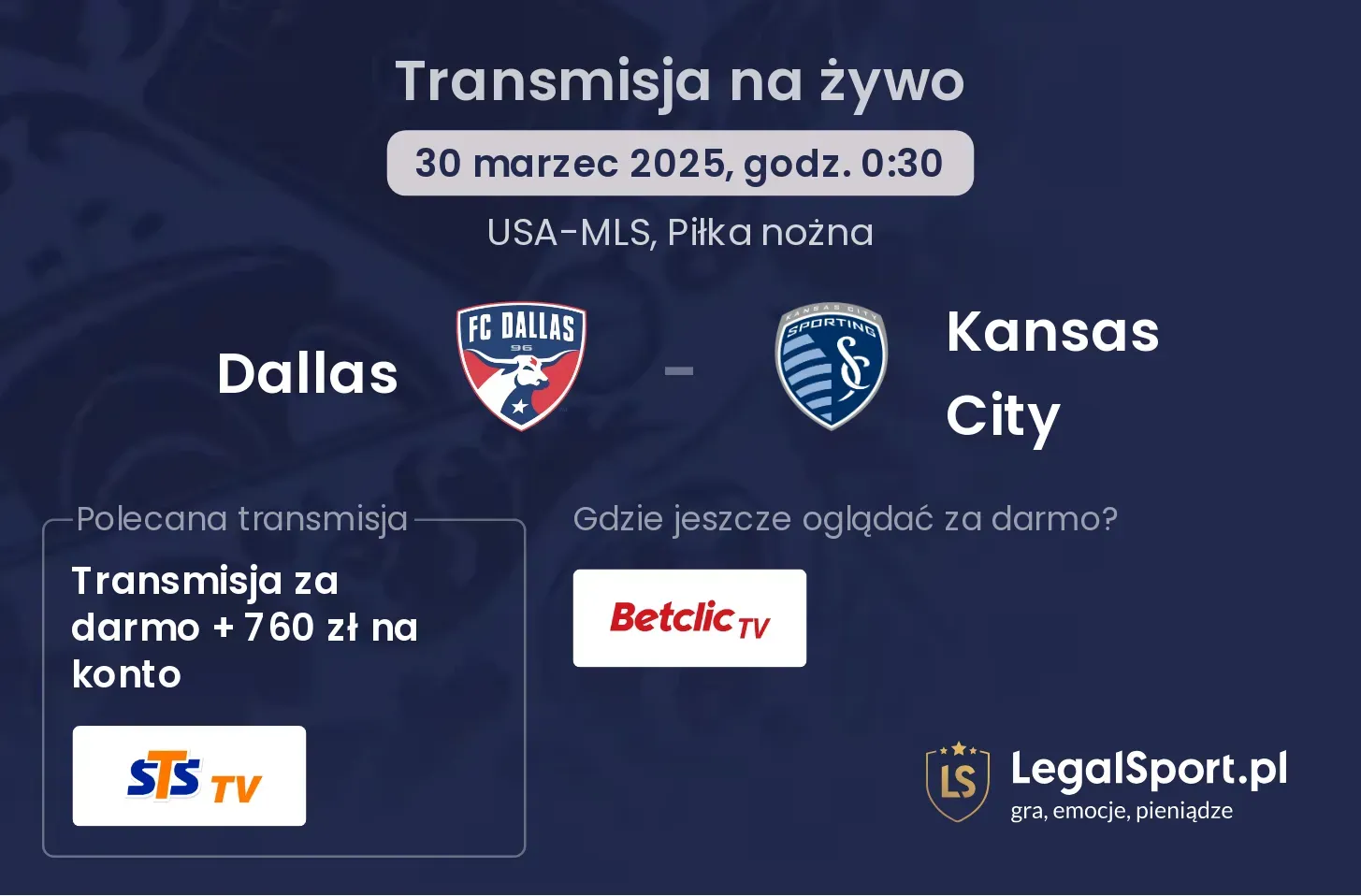 Dallas - Kansas City gdzie oglądać?