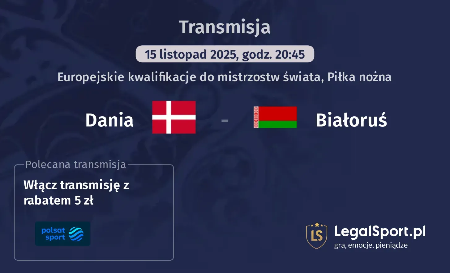 Dania - Białoruś Transmisje