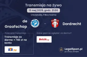 de Graafschap - Dordrecht gdzie oglądać?