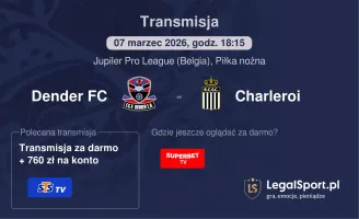 Dender FC - Charleroi gdzie oglądać? (07.03)
