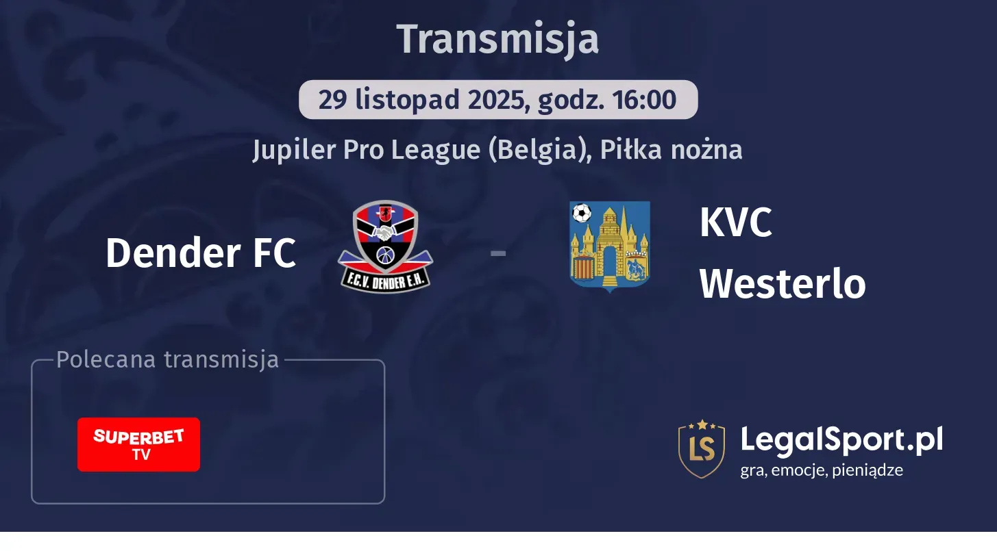 Dender FC - KVC Westerlo Transmisje