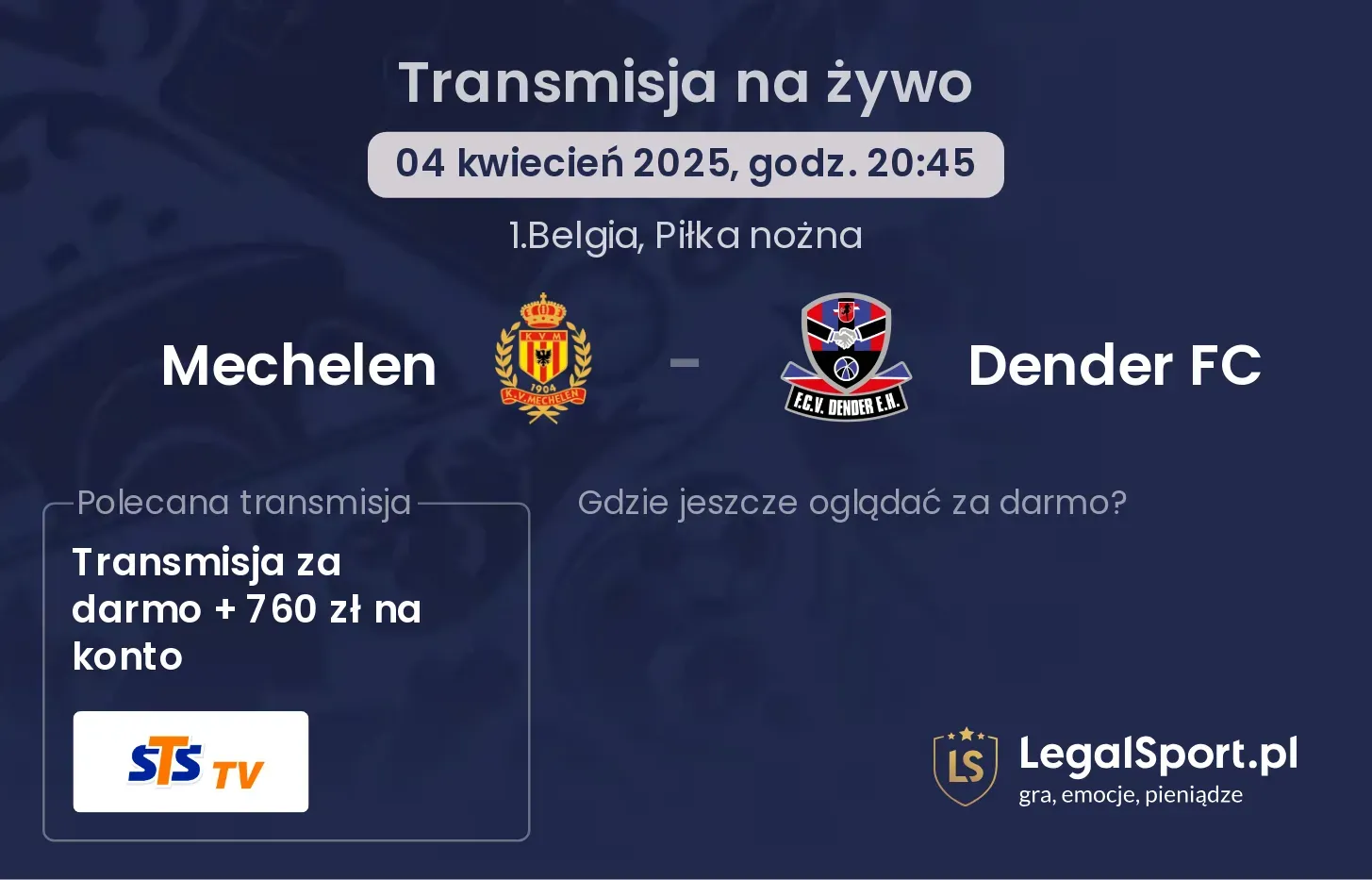 Mechelen - Dender FC gdzie oglądać?