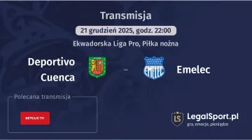Deportivo Cuenca - Emelec gdzie oglądać (21.12.2025)