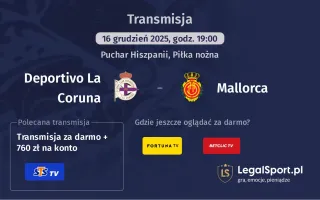 Deportivo La Coruna - Mallorca gdzie oglądać? (16.12)