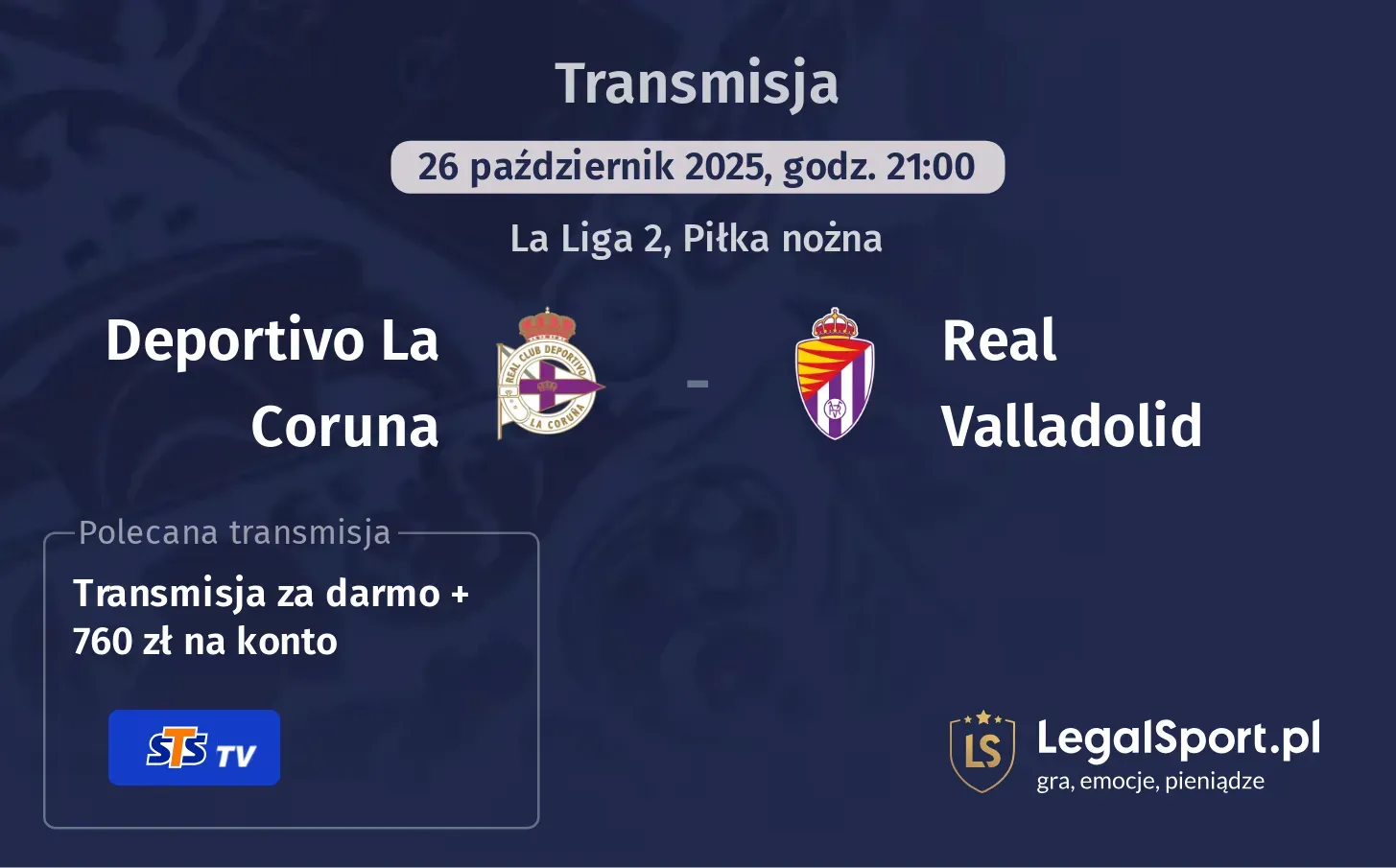 Deportivo La Coruna - Real Valladolid gdzie oglądać?