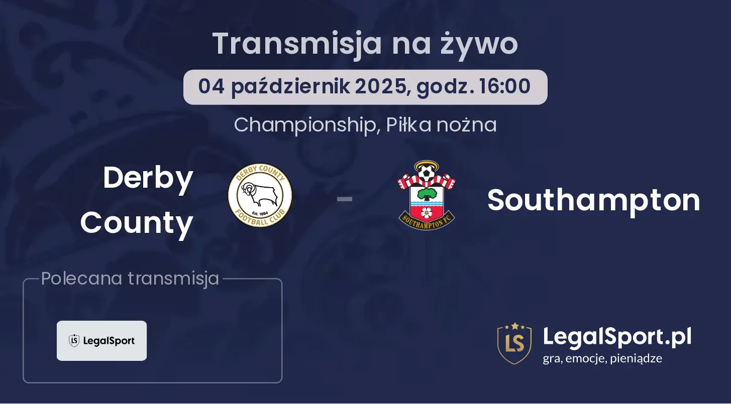 Derby County - Southampton gdzie oglądać?