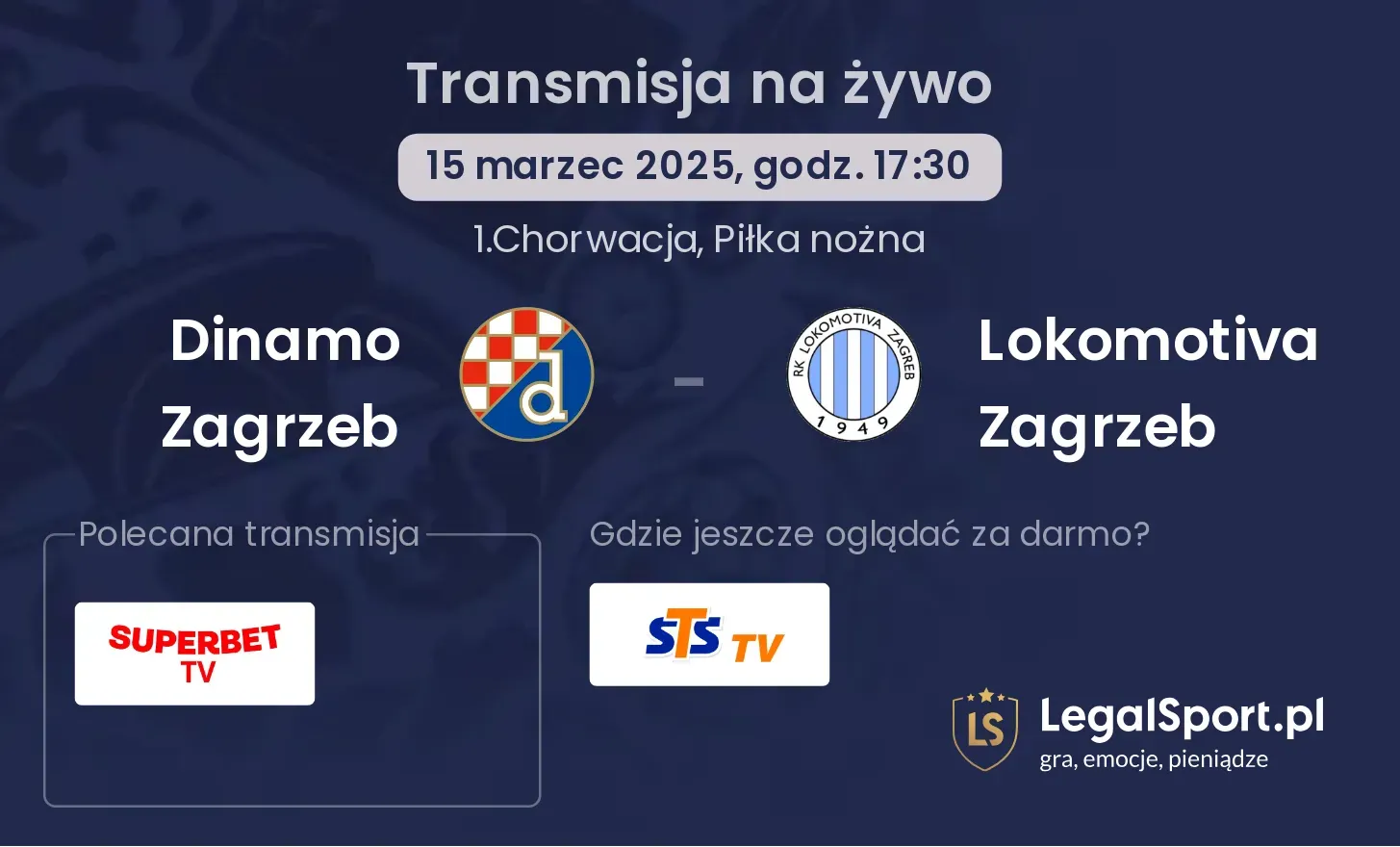 Dinamo Zagrzeb - Lokomotiva Zagrzeb gdzie oglądać?