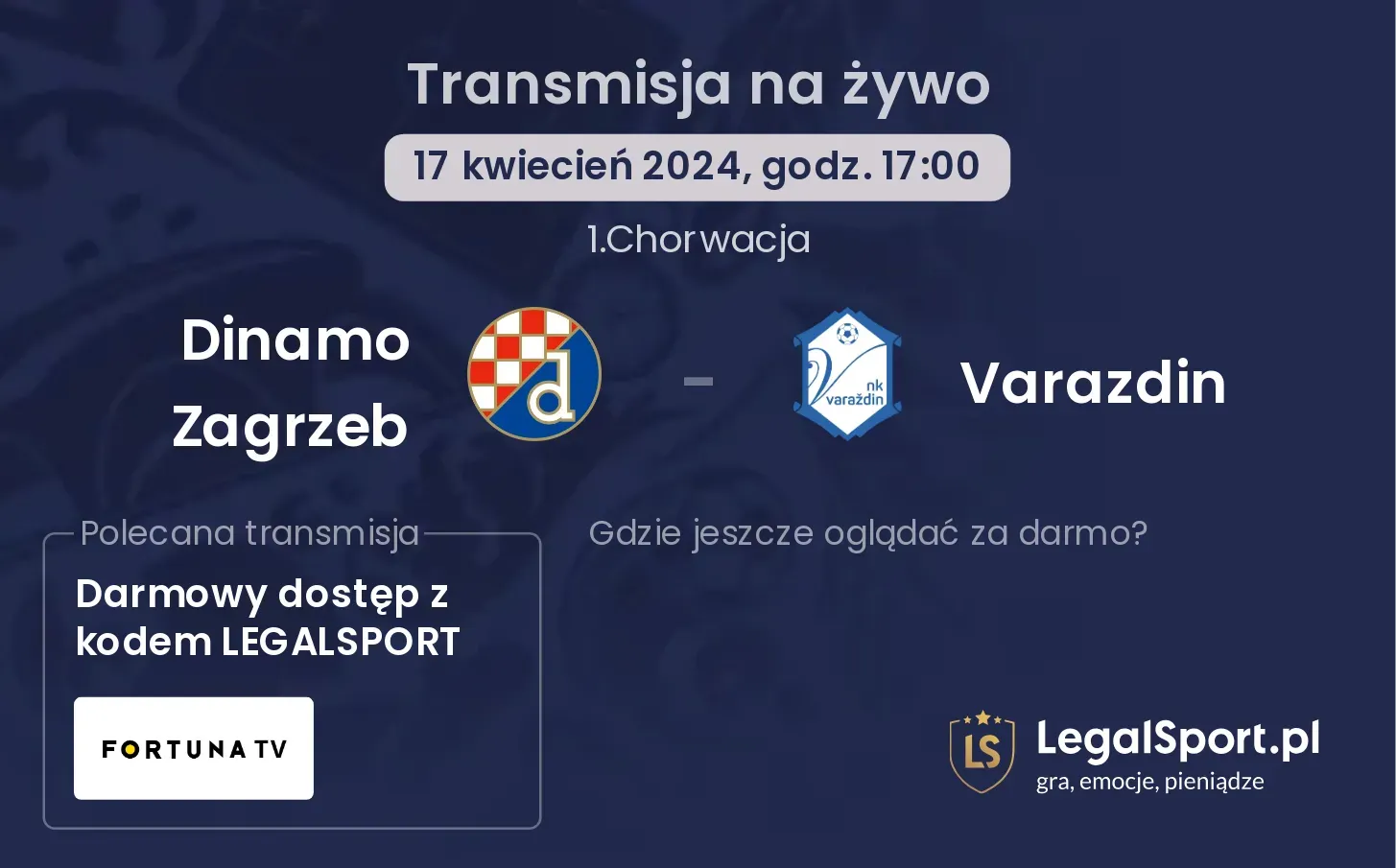 Dinamo Zagrzeb - Varazdin transmisja na żywo