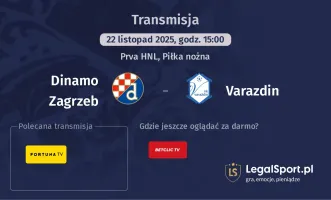 Dinamo Zagrzeb - Varazdin gdzie oglądać? (22.11)