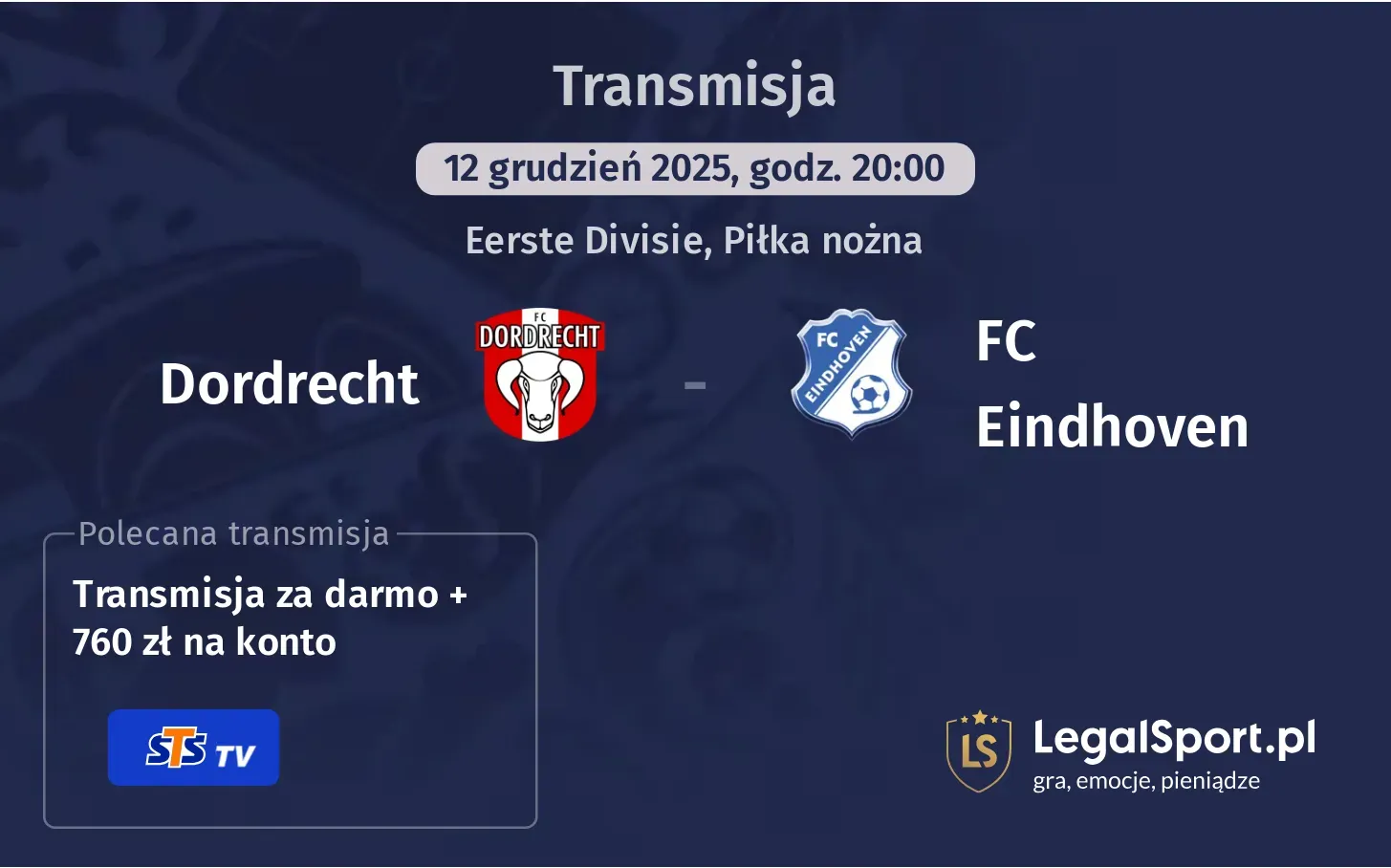 Dordrecht - FC Eindhoven Transmisje