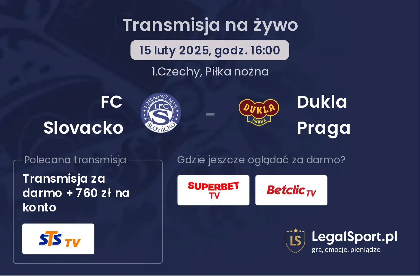 FC Slovacko - Dukla Praga gdzie oglądać?