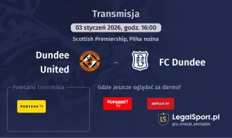 Dundee United - FC Dundee gdzie oglądać? (03.01)