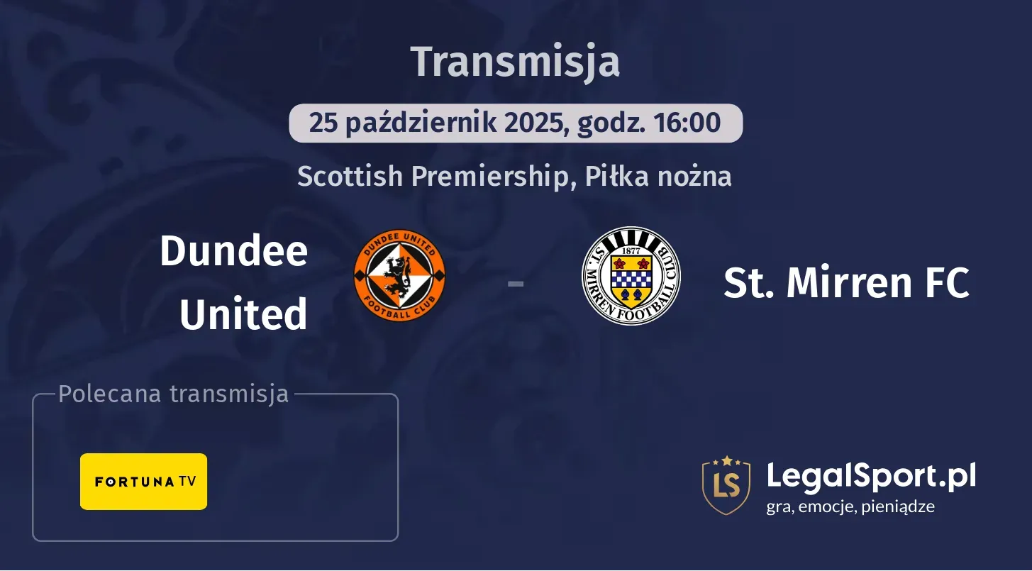 Dundee United - St. Mirren FC gdzie oglądać?