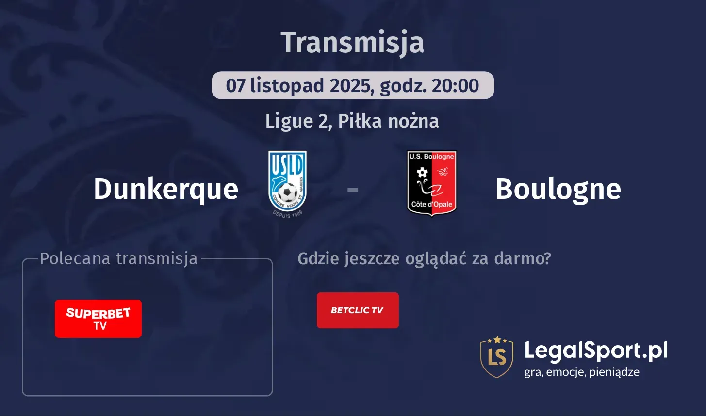 Dunkerque - Boulogne Transmisje