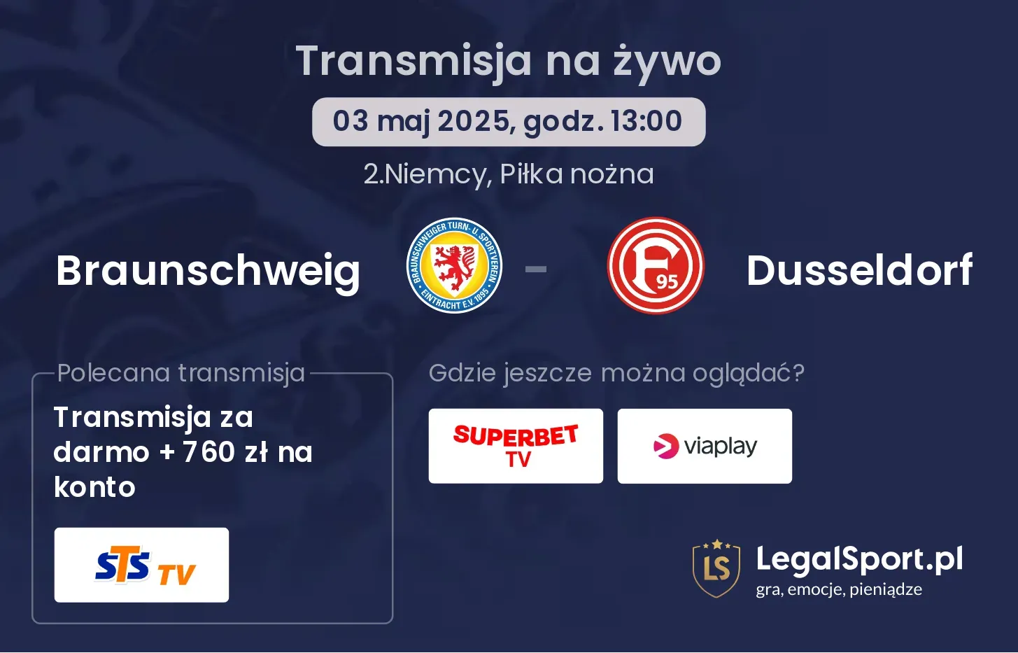 Dusseldorf - Braunschweig transmisja na żywo