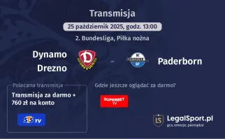 Dynamo Drezno - Paderborn gdzie oglądać?