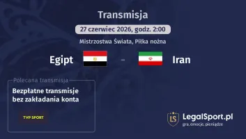 Egipt - Iran gdzie oglądać? (27.06)