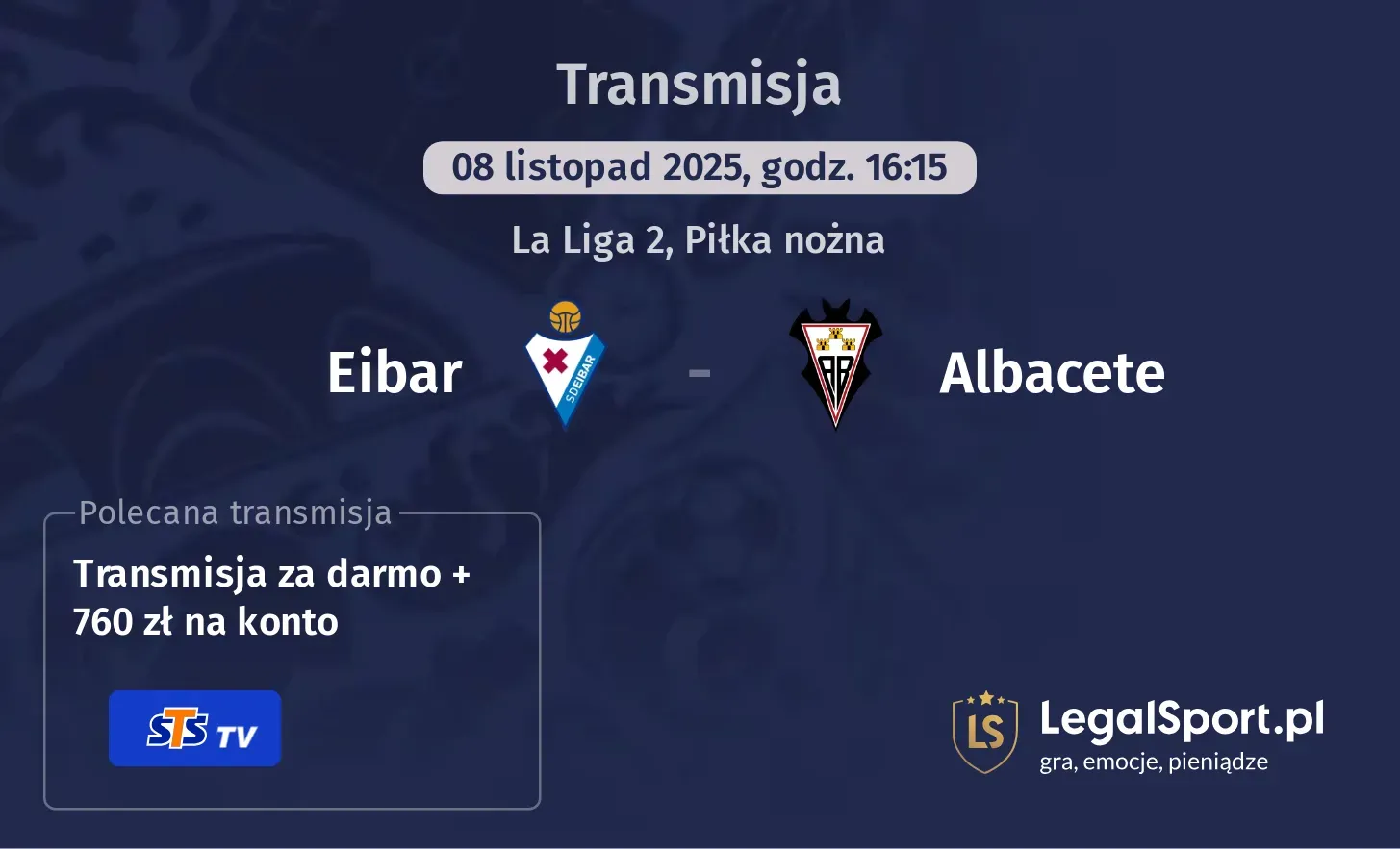 Eibar - Albacete Transmisje